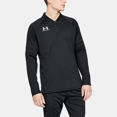 UNDER ARMOUR LONG SLEEVE FITTED TOP BLACK GREY 1/4 Zip LSIZE XL